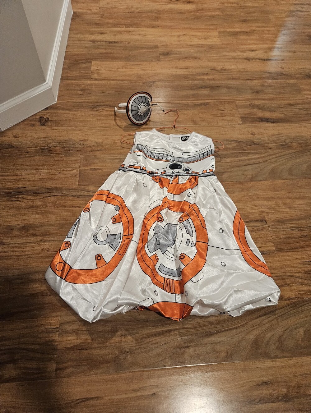 Star Wars Bb-8 Costume White with Orange Dress With Headband